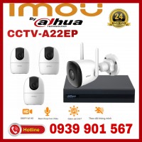 Lắp đặt trọn bộ 4 Camera IP WIFI DAHUA IMOU CCTV-A22EP
