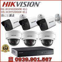 Lắp đặt trọn bộ 6 Camera IP HIKVISION DS-2CD1023G0E-I(L)