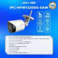 Camera IP Wifi 2MP thân trụ DAHUA DH-IPC-HFW1230DS-SAW