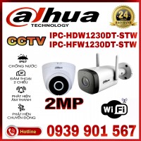 LẮP ĐẶT TRỌN BỘ 2 CAMERA IP QUAN SÁT DAHUA CCTV-1230DT-STW