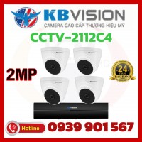 Lắp trọn bộ 4 camera quan sát KBvision CCTV - 2112C4