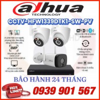 LẮP ĐẶT BỘ 3 CAMERA QUAN SÁT DAHUA CCTV-HFW1339DTK1-SW-PV