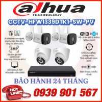 LẮP ĐẶT BỘ 4 CAMERA QUAN SÁT DAHUA CCTV-HFW1339DTK1-SW-PV