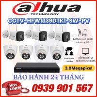LẮP ĐẶT BỘ 7 CAMERA QUAN SÁT DAHUA CCTV-HFW1339DTK1-SW-PV
