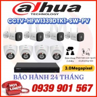 LẮP ĐẶT BỘ 8 CAMERA QUAN SÁT DAHUA CCTV-HFW1339DTK1-SW-PV
