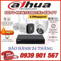 LẮP ĐẶT BỘ 2 CAMERA QUAN SÁT DAHUA CCTV-HFW1539DTK1-SW-PV