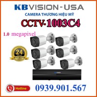 Trọn Bộ 6 Camera Quan Sát  KBvision CCTV-1003C4