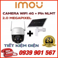 TIẾT KIỆN ĐIỆN COMBO CAMERA WIFI 2MP 4G IMOU + PIN NLMT