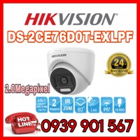 Camera HDTVI 2MP Dome Dual Light HIKVISION DS-2CE76D0T-EXLPF