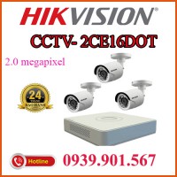 Lắp đặt trọn bộ 3 camera quan sát CCTV - 2CE16D0T