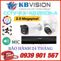 LẮP ĐẶT TRỌN BỘ 2 CAMERA IP QUAN SÁT KBVISION CCTV-KX-AD2111CN-A