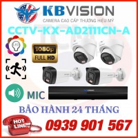 LẮP ĐẶT TRỌN BỘ 4 CAMERA IP QUAN SÁT KBVISION CCTV-KX-AD2111CN-A