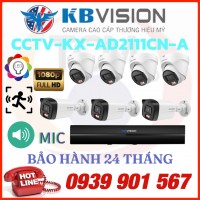 LẮP ĐẶT TRỌN BỘ 7 CAMERA IP QUAN SÁT KBVISION CCTV-KX-AD2111CN-A