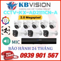 LẮP ĐẶT TRỌN BỘ 8 CAMERA IP QUAN SÁT KBVISION CCTV-KX-AD2111CN-A