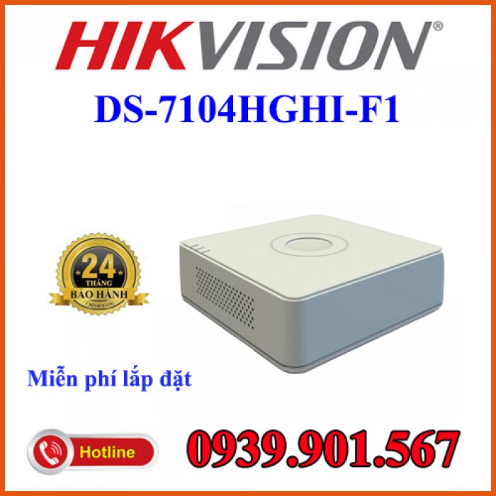 đầu Ghi Hinh Hd Tvi 4 Kenh Turbo 3 0 Hikvision Ds 7104hghi F1 Camera Toan Cầu Mới