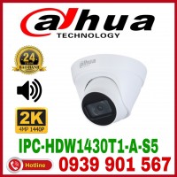 Camera IP Dome hồng ngoại 4.0 Megapixel DAHUA DH-IPC-HDW1430T1-A-S5