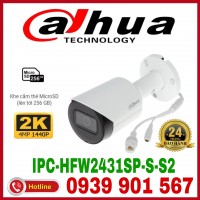 Camera IP hồng ngoại 4.0 Megapixel DAHUA IPC-HFW2431SP-S-S2