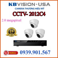 Lắp đặt trọn bộ 3 camera quan sát KBvision CCTV - 2012C4