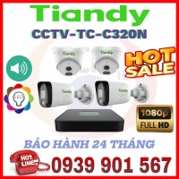 LẮP ĐẶT BỘ 4 CAMERA QUAN SÁT TIANDY CCTV-TC-C320N