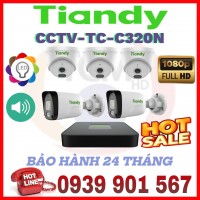 LẮP ĐẶT BỘ 5 CAMERA QUAN SÁT TIANDY CCTV-TC-C320N