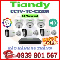 LẮP ĐẶT BỘ 6 CAMERA QUAN SÁT TIANDY CCTV-TC-C320N