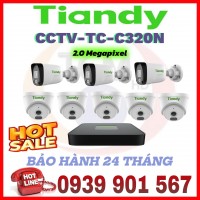 LẮP ĐẶT BỘ 8 CAMERA QUAN SÁT TIANDY CCTV-TC-C320N