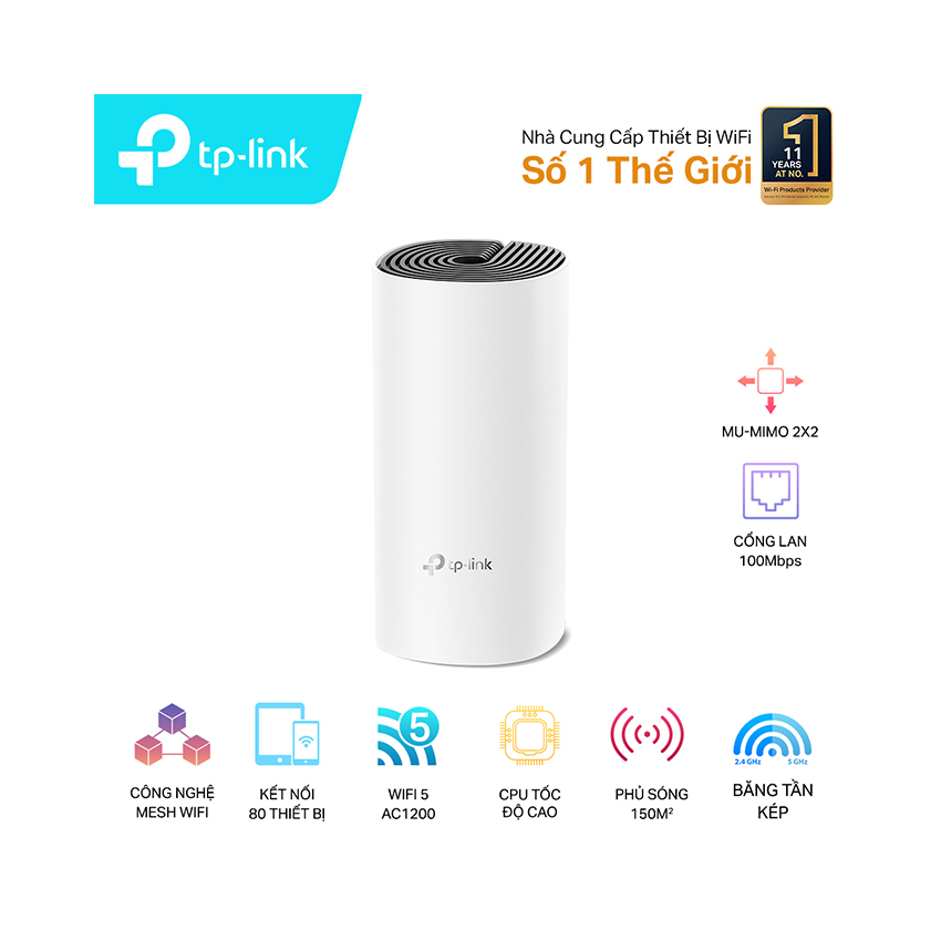 BỘ PHÁT WIFI MESH TP-LINK DECO M4 (1 PACK) AC1200