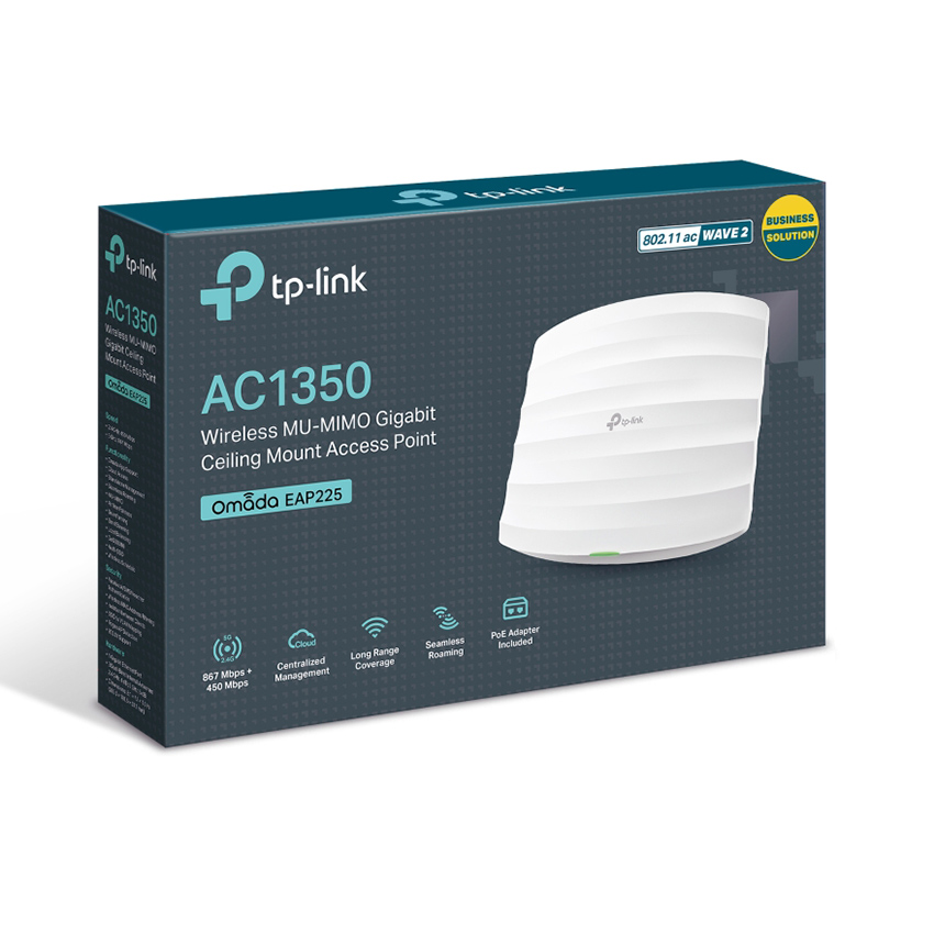 BỘ PHÁT WIFI GẮN TRẦN TP-LINK EAP225 WIRELESS AC1350MBPS