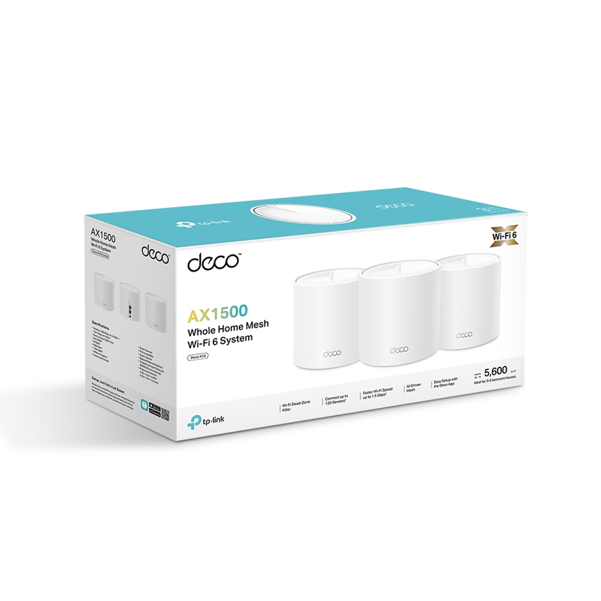 BỘ PHÁT WIFI MESH TP-LINK DECO X10 3 PACK WIRELESS AX1500MBPS