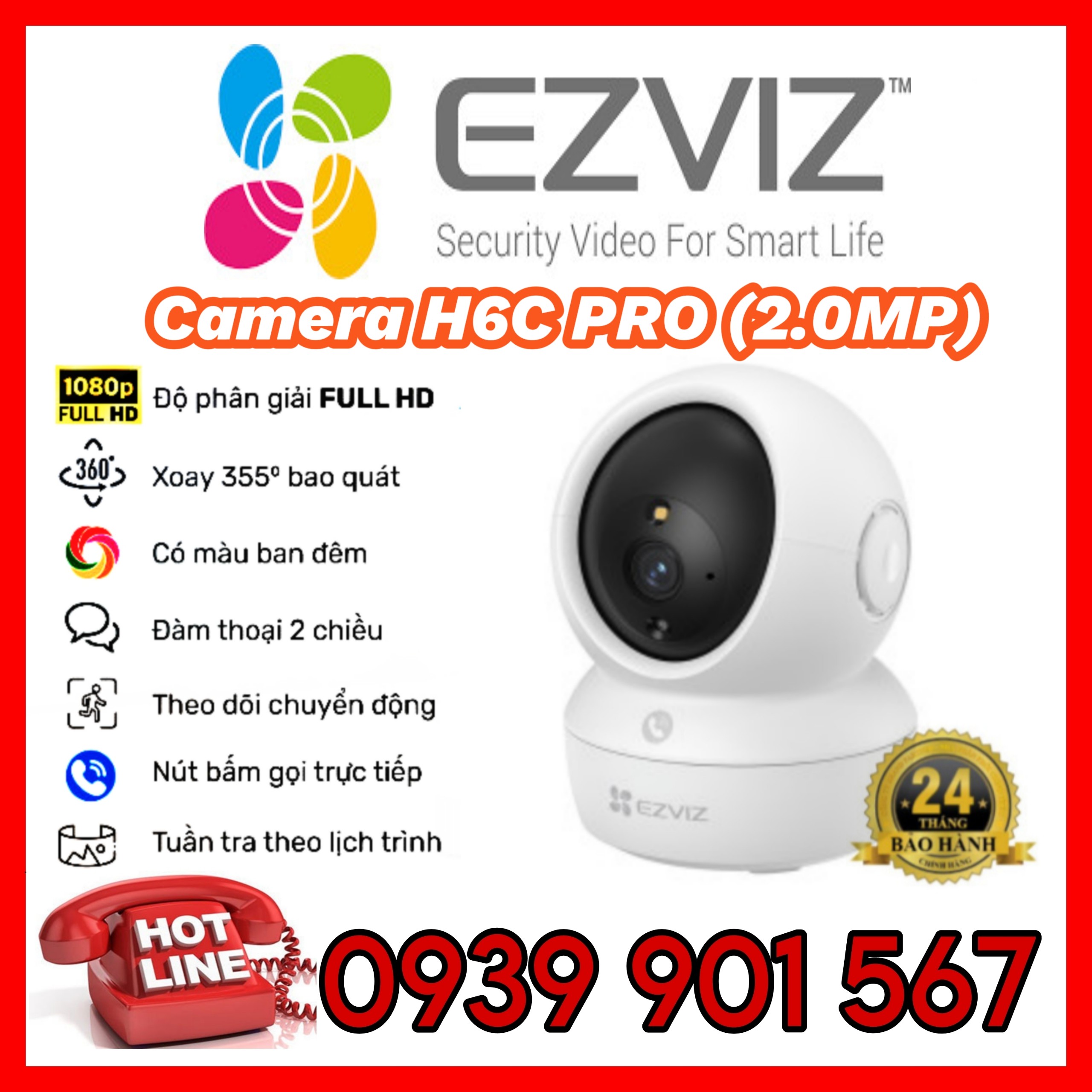 Camera Wifi Ezviz CS-H6C Pro 2MP