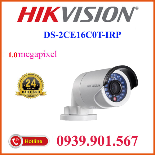 Camera HD-TVI hồng ngoại 1.0 Megapixel HIKVISION DS-2CE16C0T-IRP