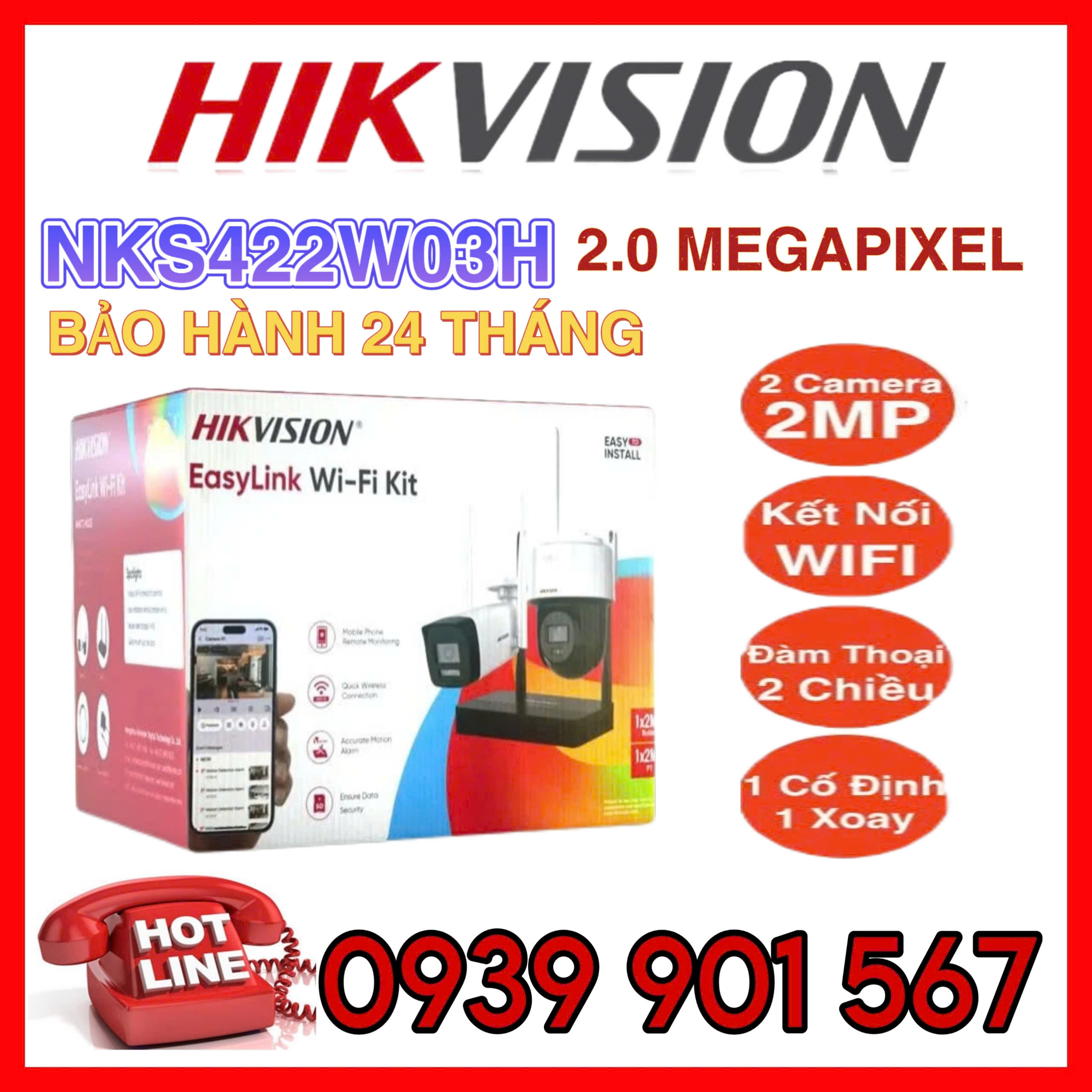 EasyLink WiFi Combo HIKVISION NKS422W03H (2MP)