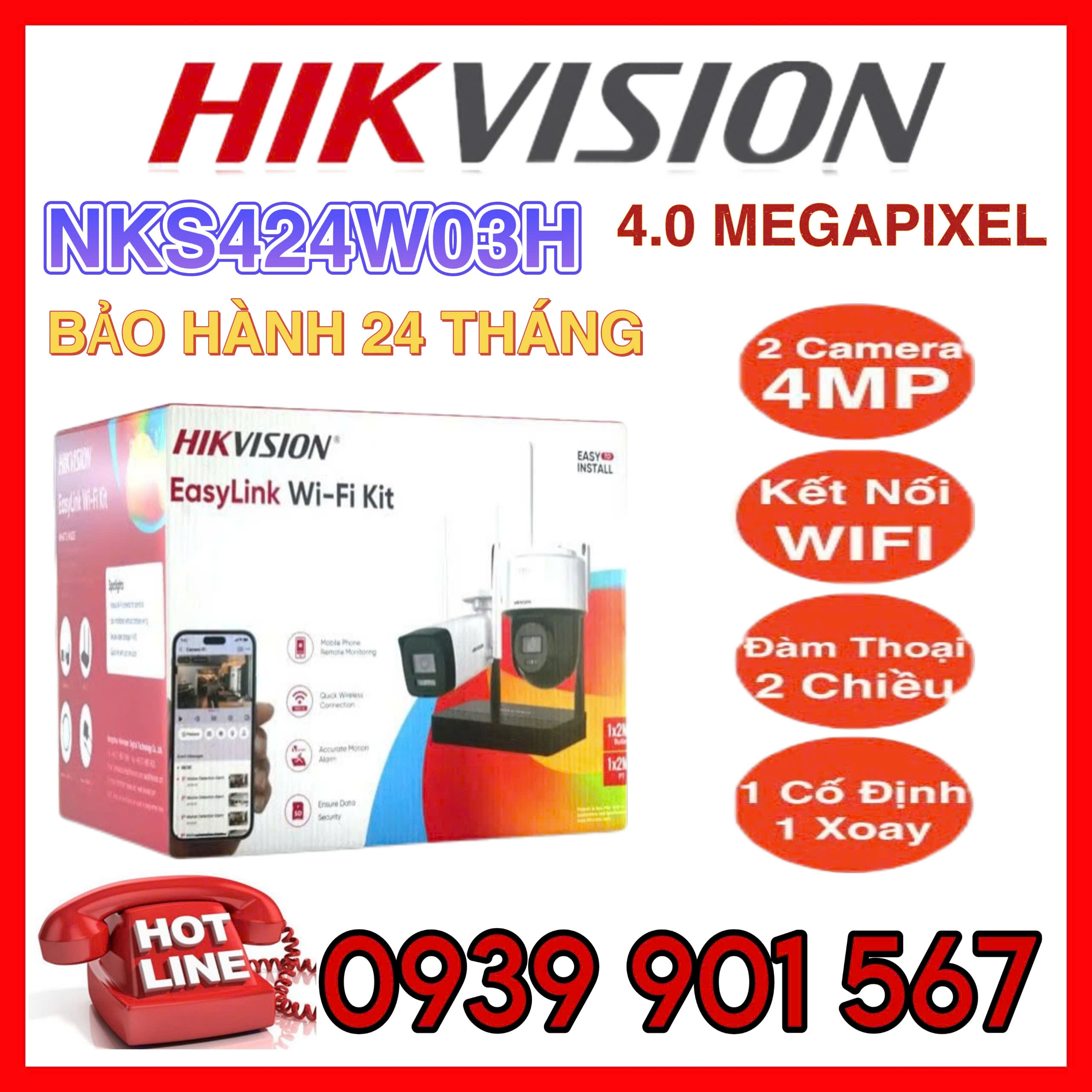 EasyLink WiFi Combo HIKVISION NKS424W03H (4MP)