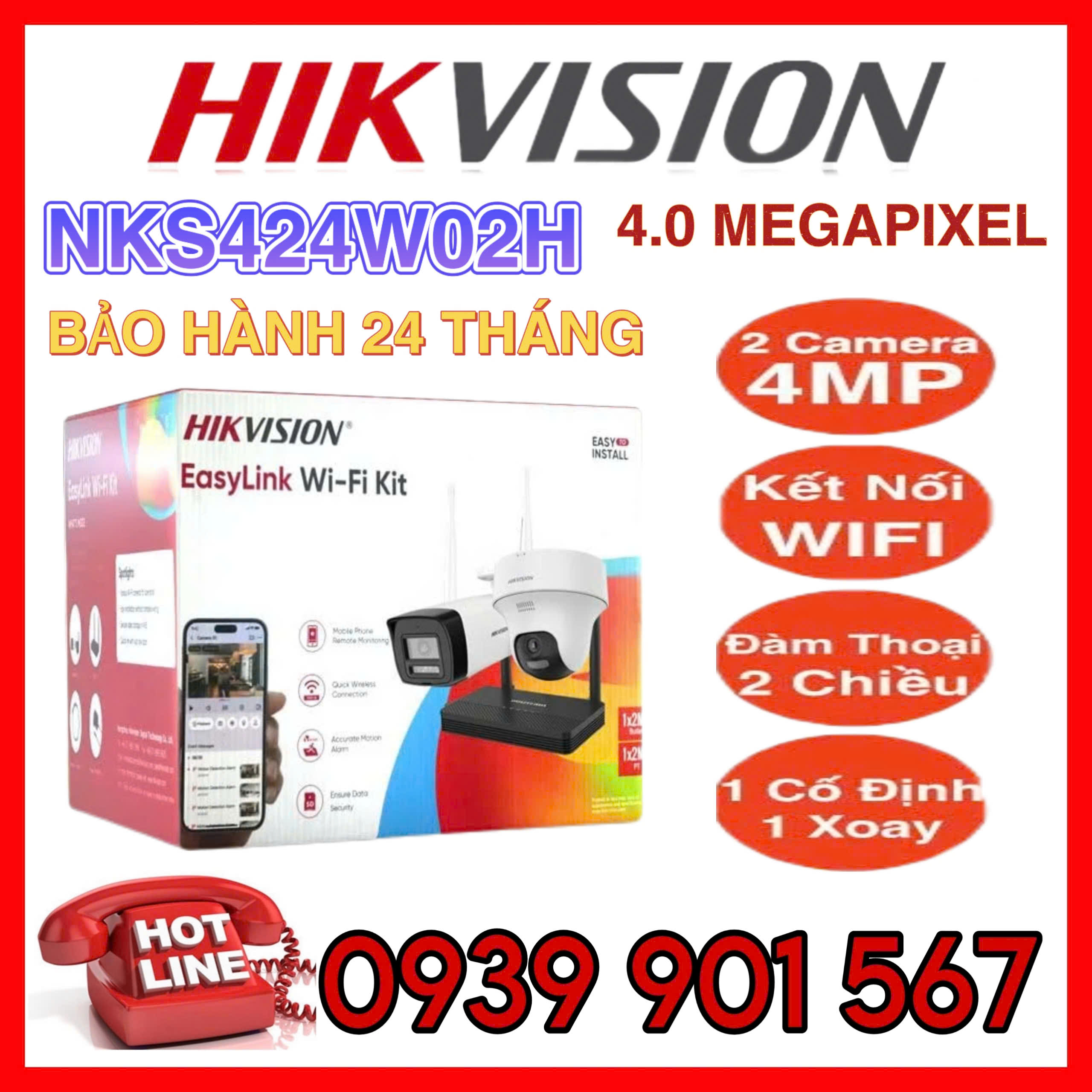 EasyLink WiFi Combo HIKVISION NKS424W02H (4MP)