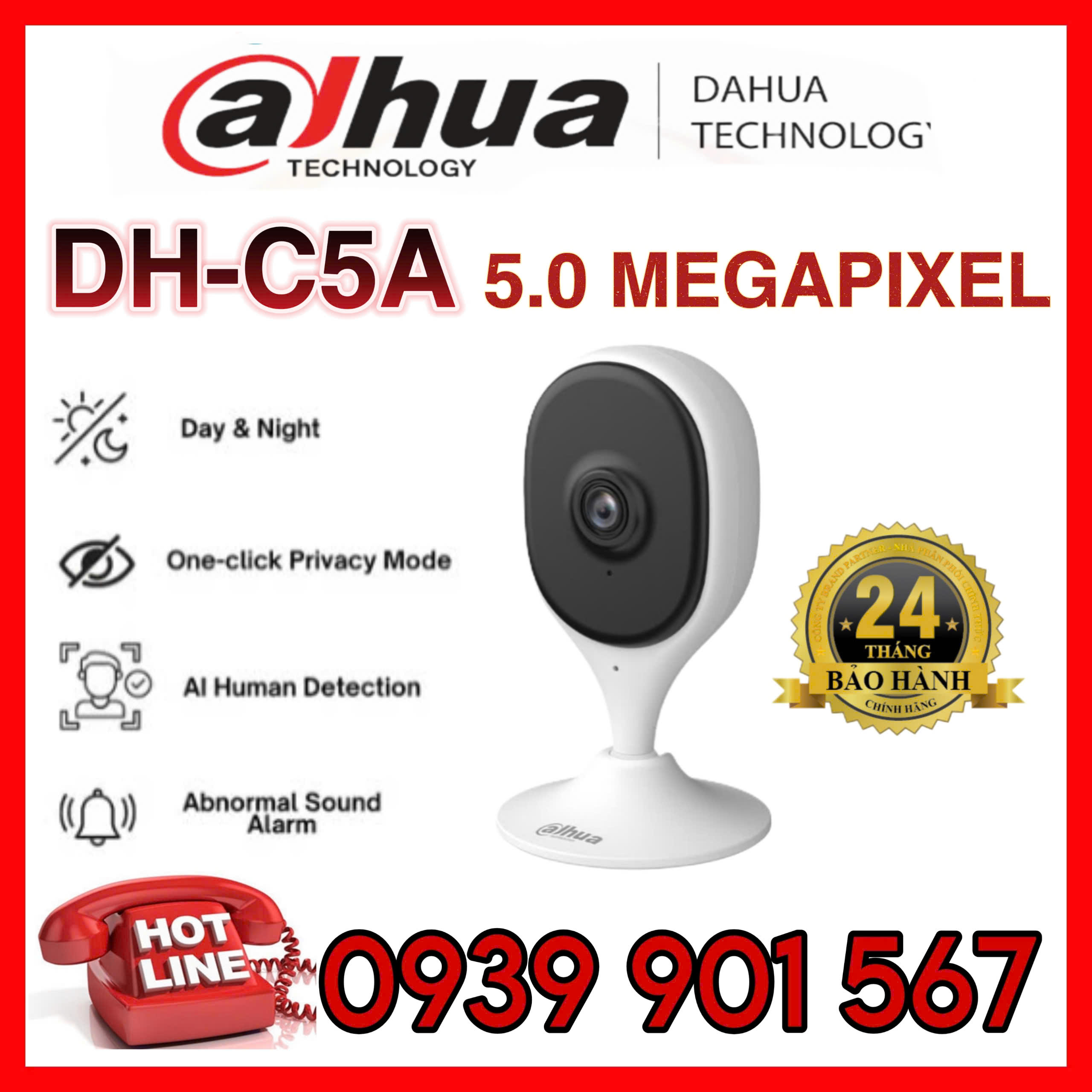 Camera Wifi cố định 5MP DAHUA DH-C5A