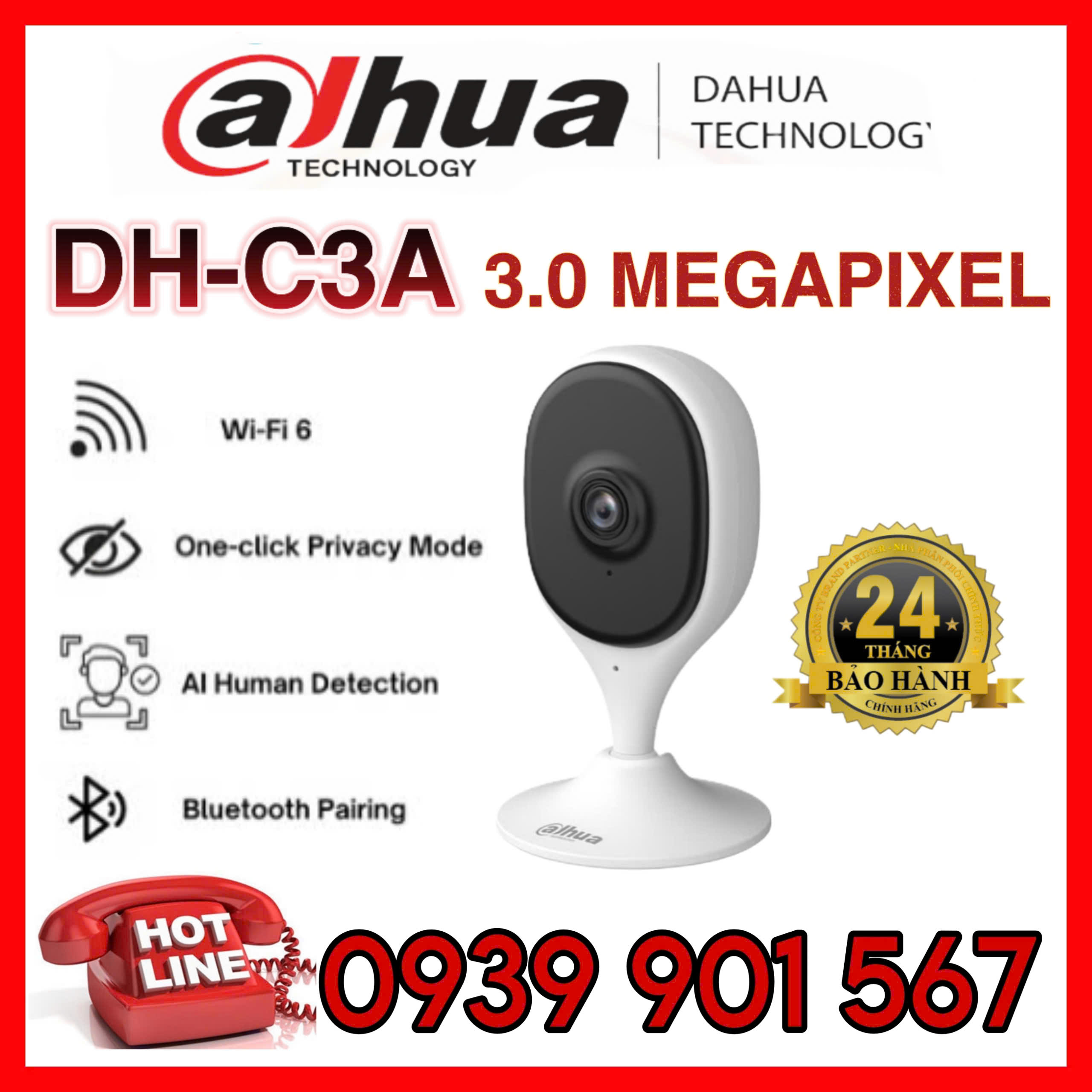 Camera Wifi cố định 3MP DAHUA DH-C3A