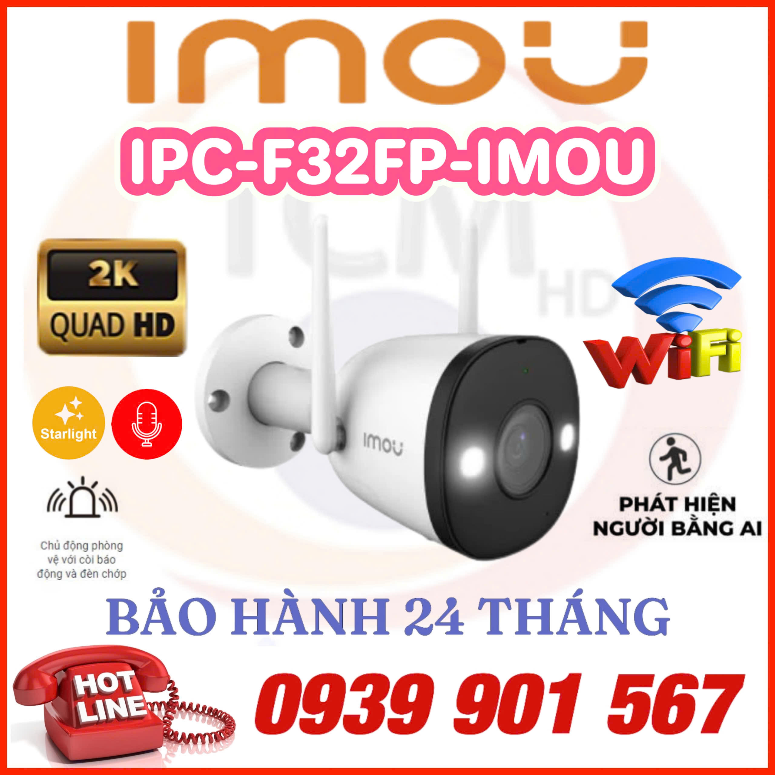 Camera Wifi ngoài trời IMOU IPC-F32FP 3MP
