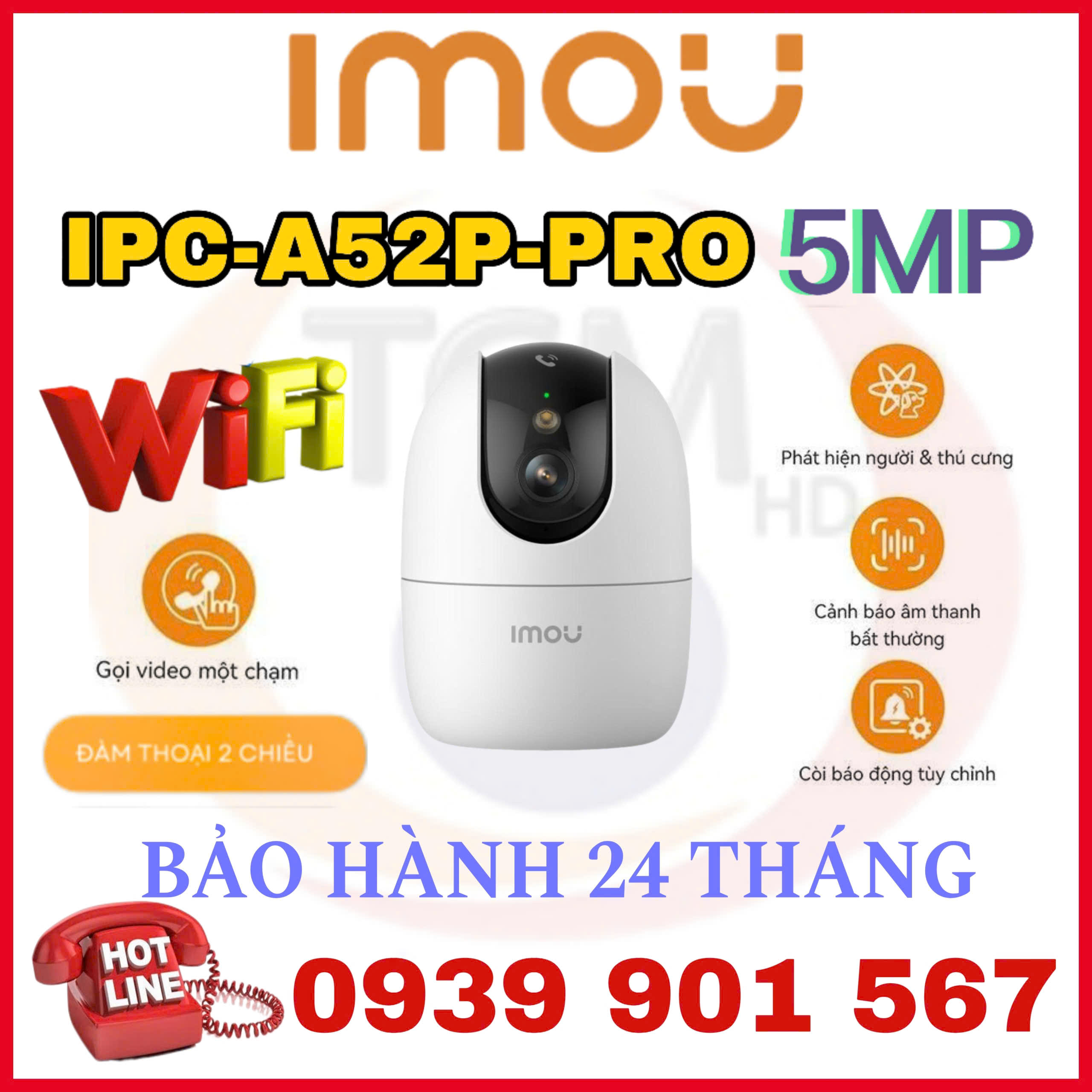 Camera Wifi quay quét IMOU IPC-A52P-PRO (Ranger 2 Pro 5MP)