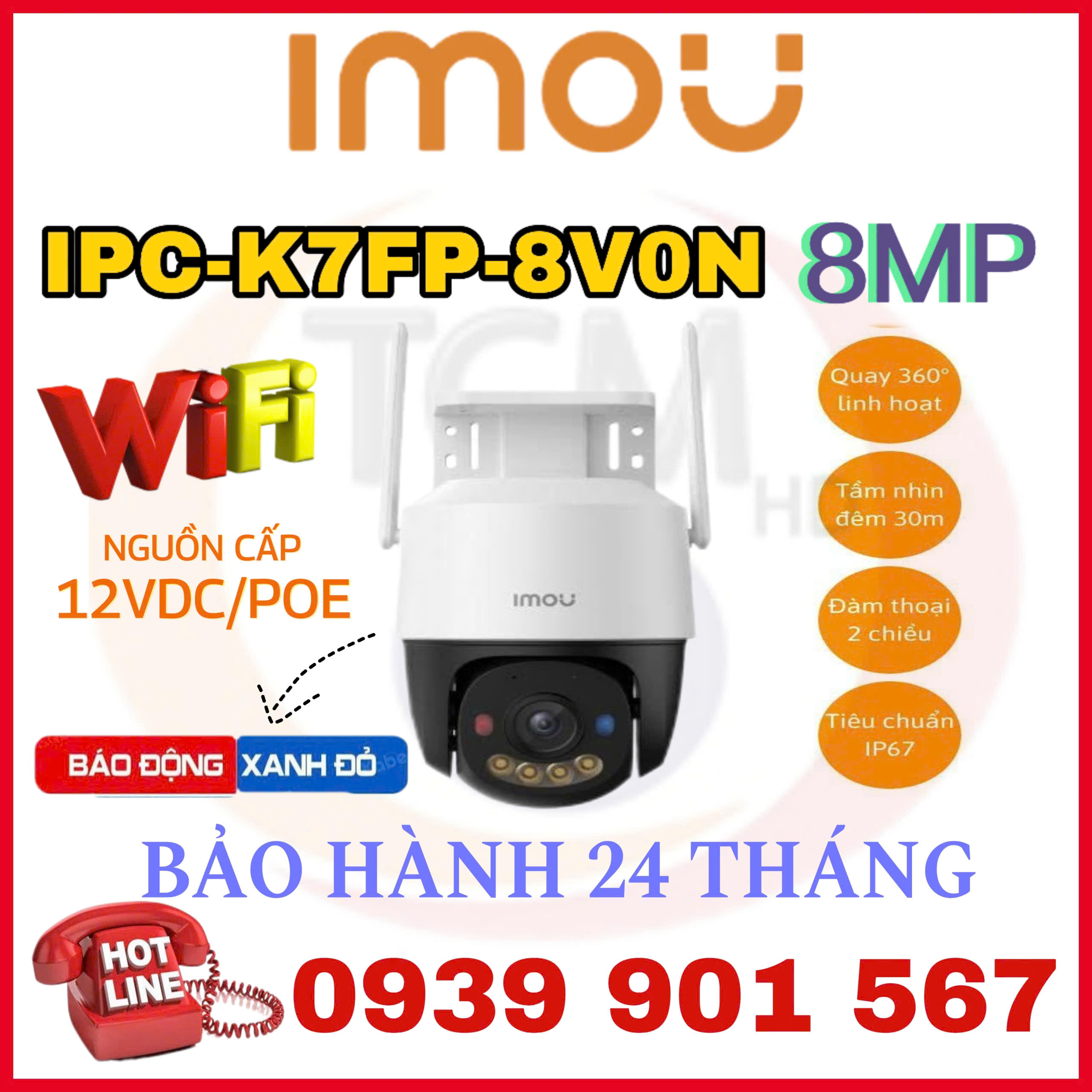 Camera Wifi PT Cruiser SC 8MP IMOU IPC-K7FP-8V0N
