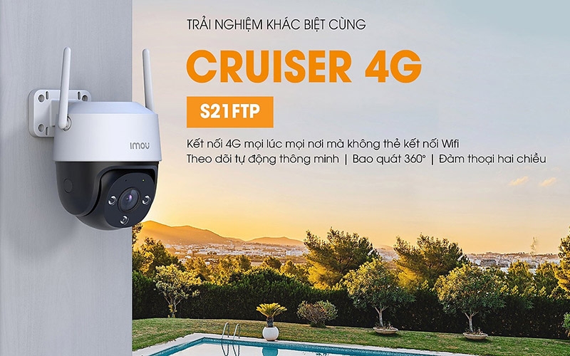 Bán camera Wifi PT Full Color 2MP iMOU IPC-S21FTP kết nối 4G giá rẻ