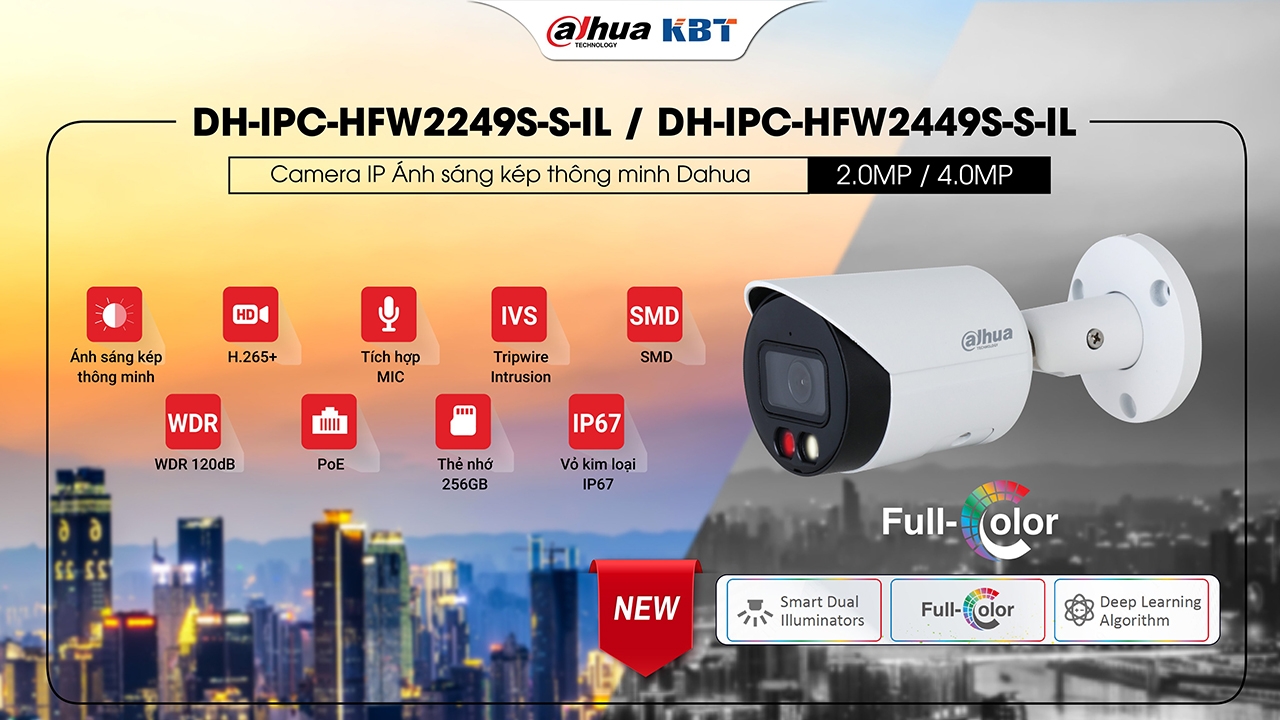 DÒNG SẢN PHẨM SMB MỚI] Camera IP WizSense 2 Dual Light AI và IP WizSense 2  - KBT