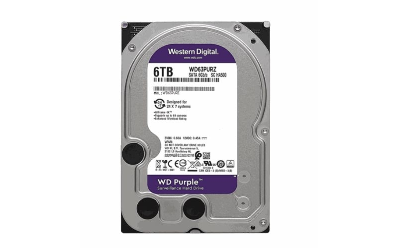 Ổ cứng giám sát WD Purple 6TB WD64PURZ