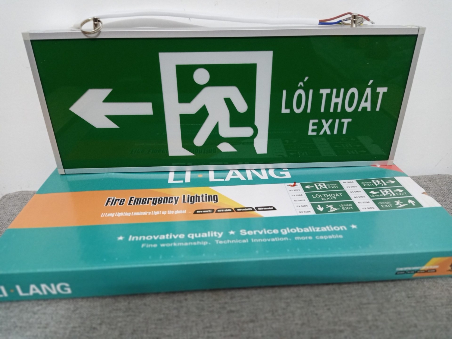 Đèn exit Lilang 1 mặt có chỉ hướng XF-BLZD - Thiết Bị PCCC Hà Nội