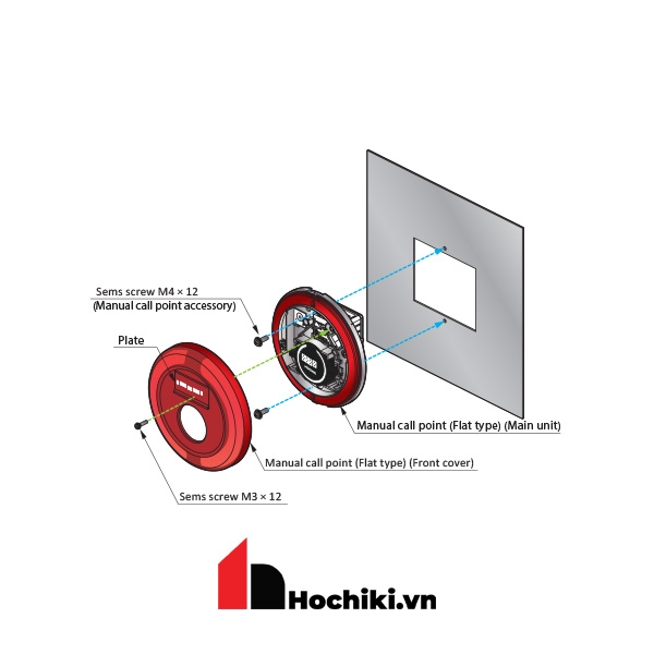 PPH-2 Nút nhấn báo cháy khẩn có đèn chỉ thị, Thiết bị cảnh báo cháy thường