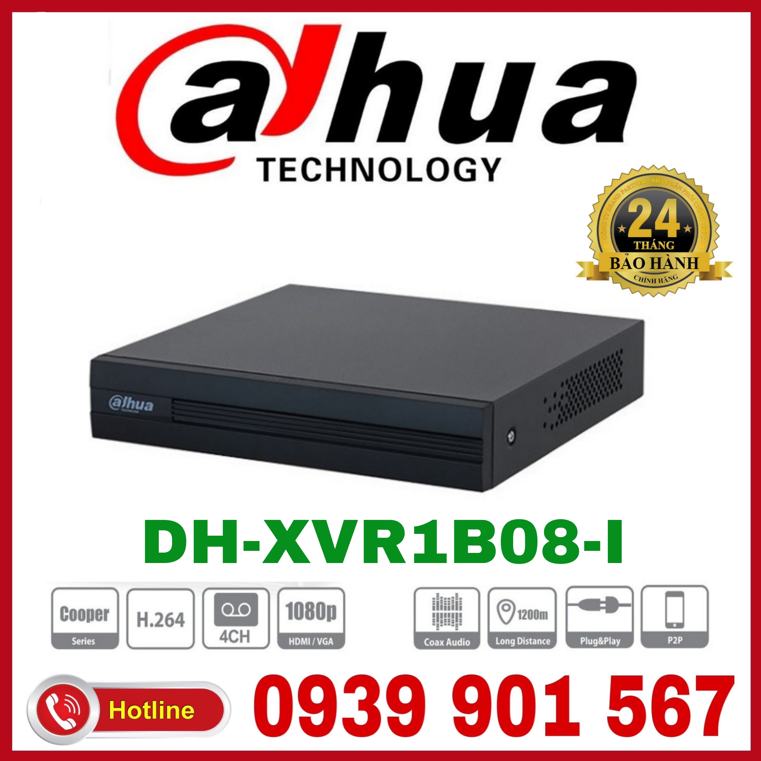 Đầu ghi hình Penta-brid 8 kênh DAHUA DH-XVR1B08-I