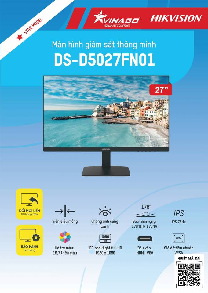  Màn Hình HIK 24inch_DS-D5027FN01