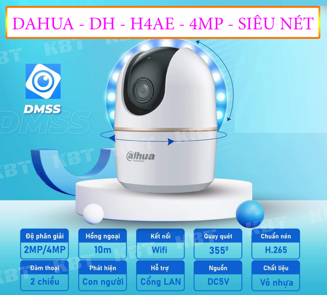 . Camera DAHUA Hero A1 4MP DH - H4AE Xoay 360 Chính Hãng