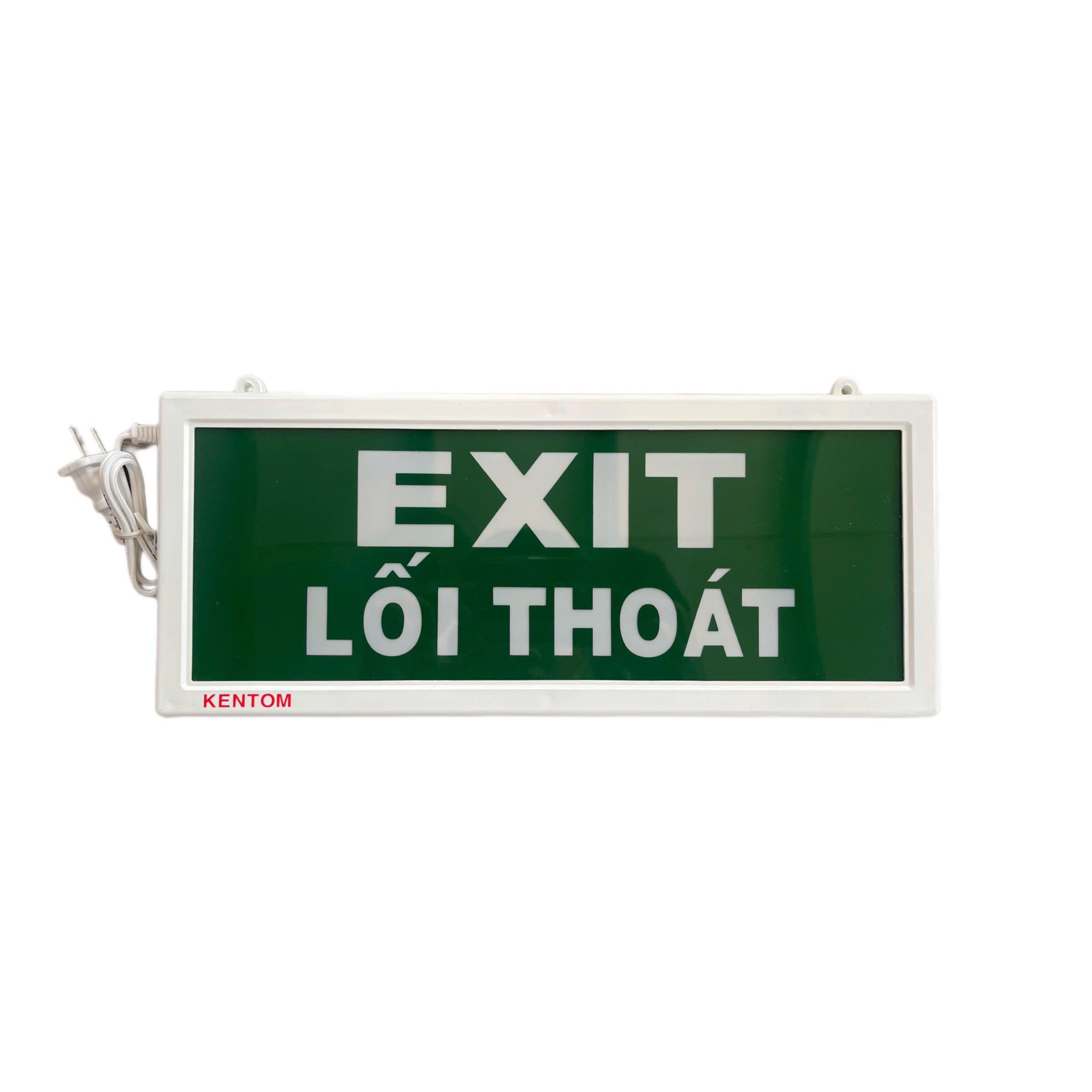 Đèn Exit thoát hiểm KT110/Kentom 1 mặt