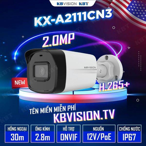 Camera IP POE Kbvision KX-A2111CN3