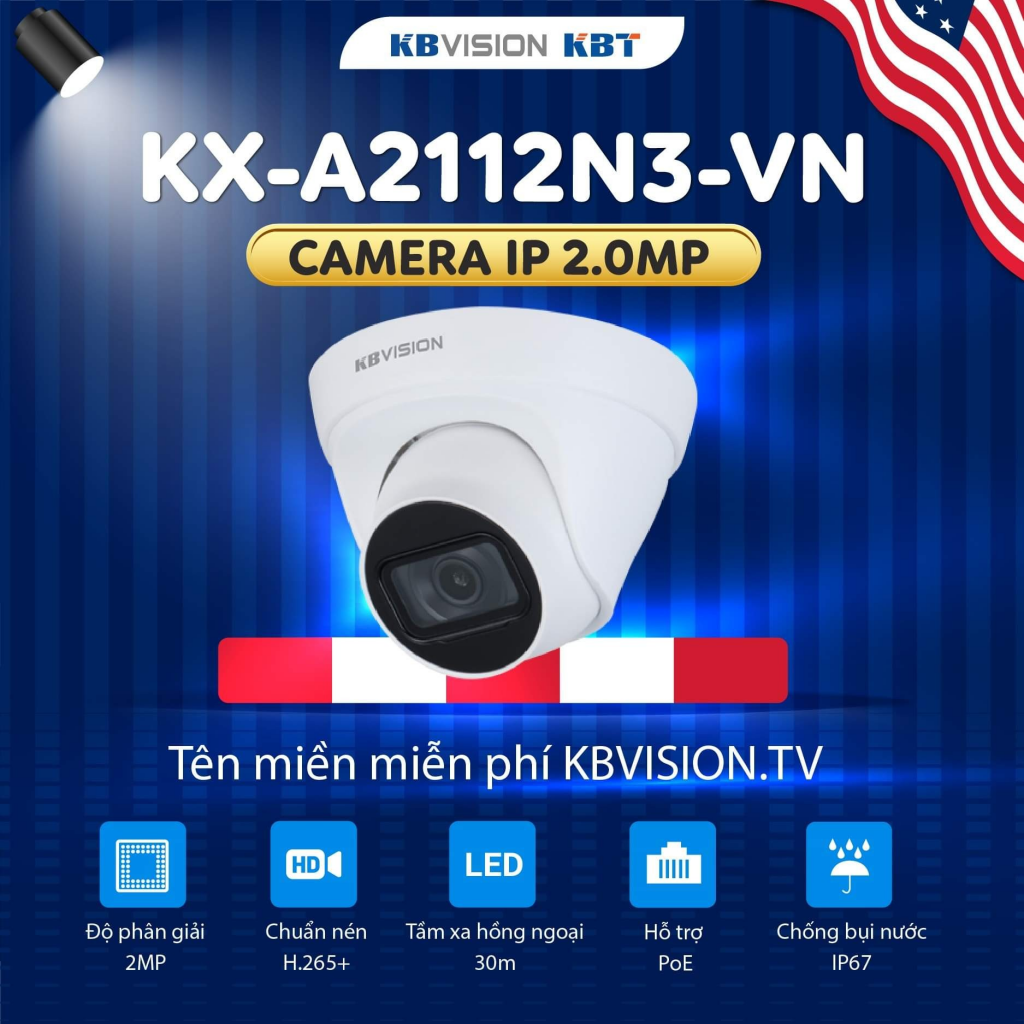 Camera IP Kbvision 2.0MP KX- A2112N3